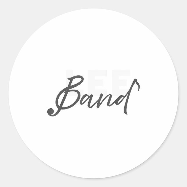 Lee Band Booster New Logo Red Only  Runder Aufkleber (Vorderseite)