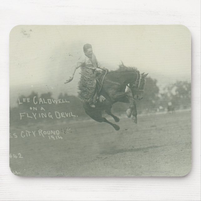 Lee Caldwell reitet Flying Devil. Mousepad (Vorne)