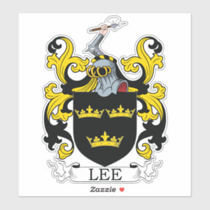 Lee Familienwappen Aufkleber