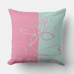 Lee Hiller Designs Akzente Pink Aqua Kissen