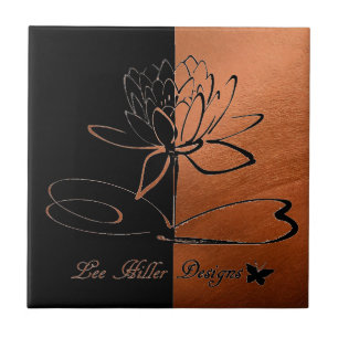 Lee Hiller Designs Akzente Schwarz Kupfer Fliese
