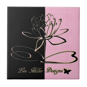 Lee Hiller Designs Akzente Schwarz Rosa Gold Fliese