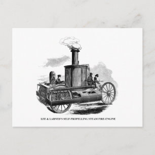 Lee & Larned-Feuerwehrfahrzeug Postkarte