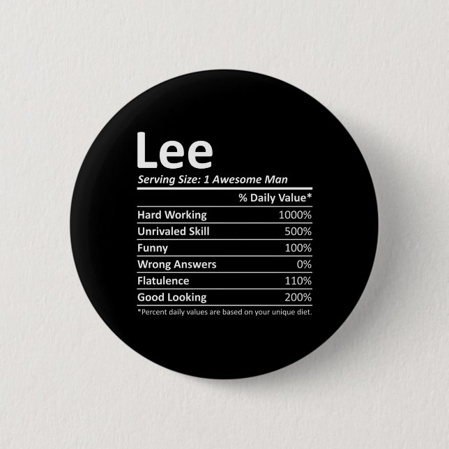 Lee Rition Lustiger Geburtstag Personalisiertes Na Button (Vorderseite)