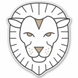 Lee the Lion Fire Schild schwarzes astrologisches  Aufkleber