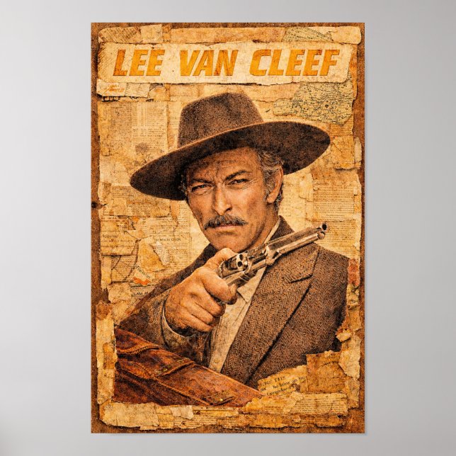 Lee Van Cleef mit Revolver Poster (Vorne)