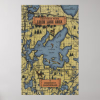 Leech Lake Area, Minnesota - Große Buchstabenszene