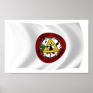 Leech Lake Reservation Flag Plakat drucken
