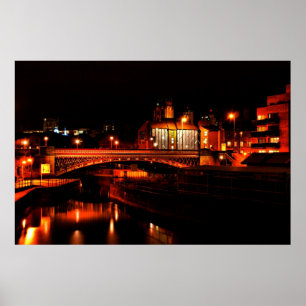 Leeds bei Nacht Poster