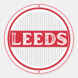 Leeds City Pride Emblem – Englische Identität Runder Aufkleber