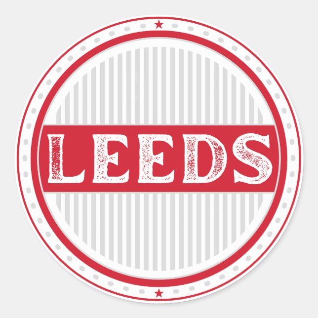 Leeds City Pride Emblem – English Identity Runder Aufkleber (Vorderseite)