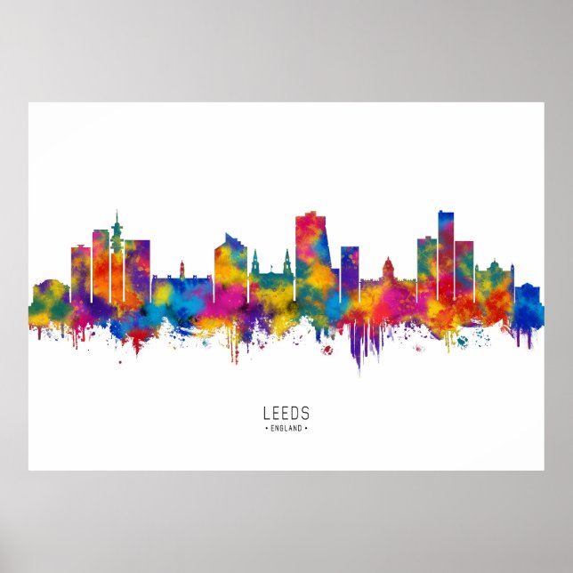 Leeds England Skyline Poster (Vorne)