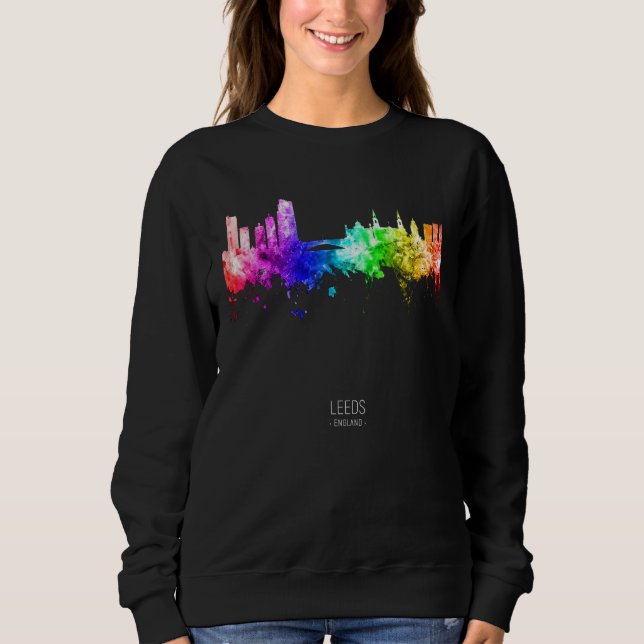 Leeds England Skyline Skyscrapers Sweatshirt (Vorderseite)