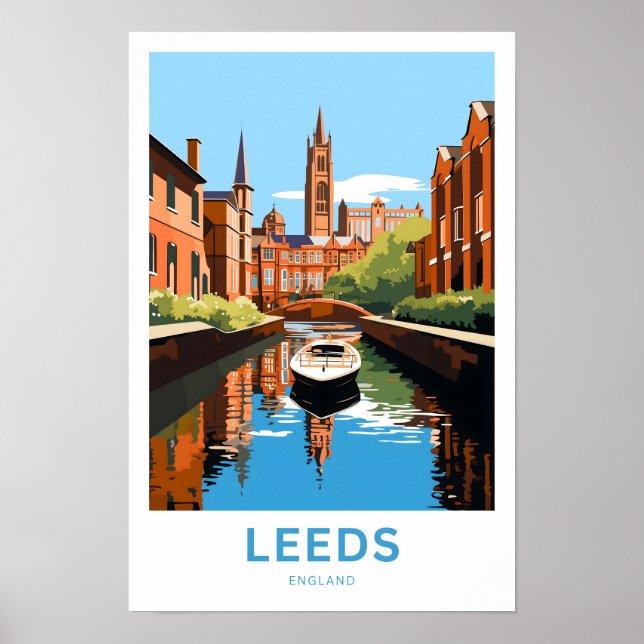 Leeds England Travel Print Poster (Vorne)