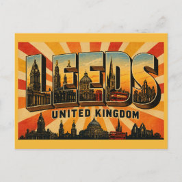 Leeds England viktorianische Industriestadt Retro- Postkarte