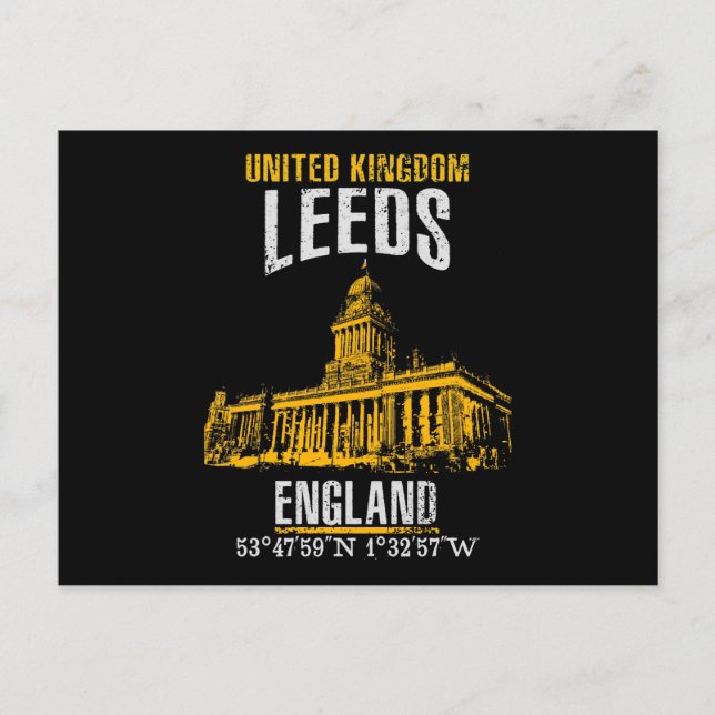 Leeds Postkarte (Vorderseite)