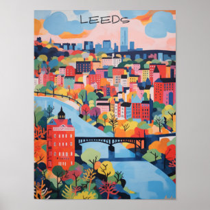 Leeds Reise Stadt Malerei Ästhetik Poster