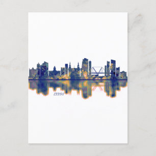 Leeds Skyline Einladungspostkarte