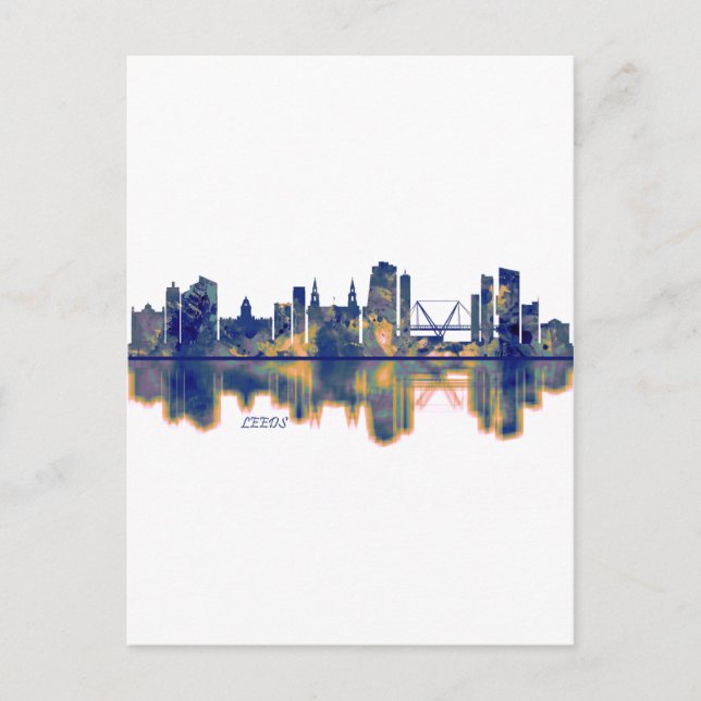 Leeds Skyline Einladungspostkarte (Vorderseite)