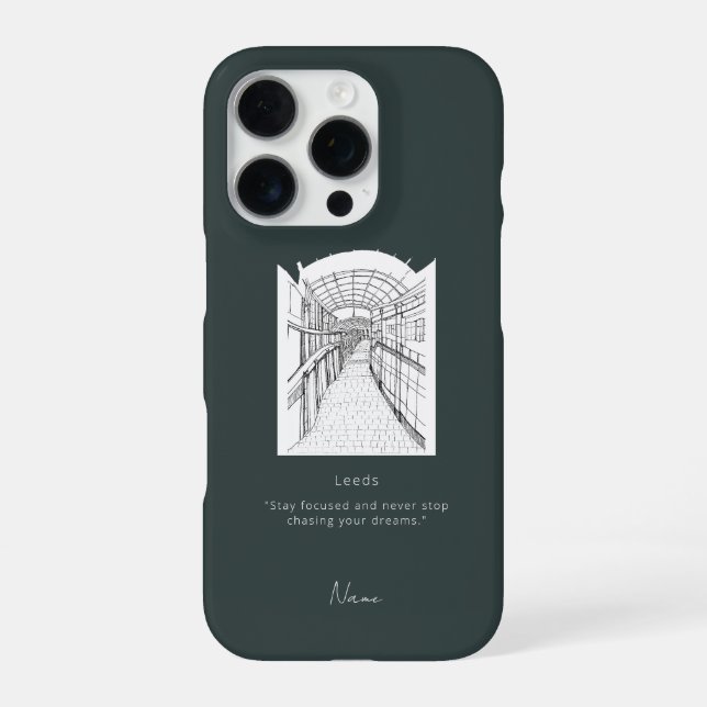 Leeds Tone Sketch iPhone Case Hülle (Rückseite)