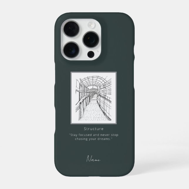 Leeds Tone Sketch iPhone Case Hülle (Rückseite)