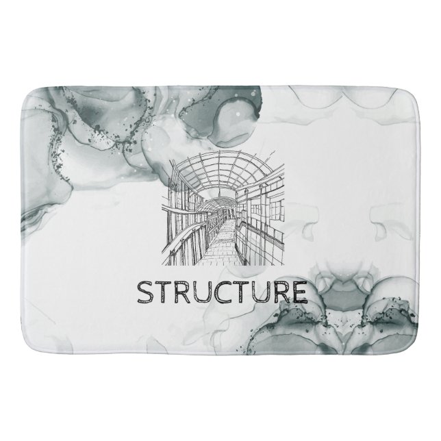 Leeds Tone Watercolor Blanket Badematte (Vorderseite)