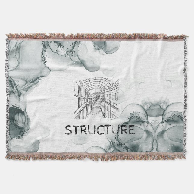 Leeds Tone Watercolor Blanket Decke (Vorderseite)