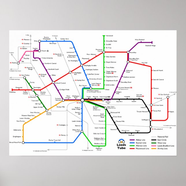 Leeds Tube Poster (Vorne)