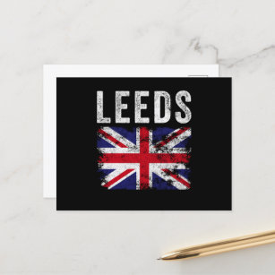 Leeds UK Flag England Souvenir Postkarte