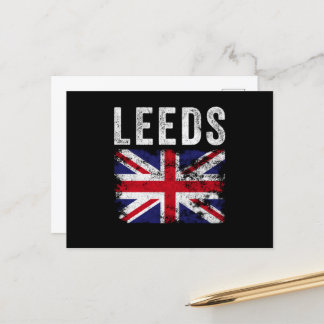 Leeds UK Flag England Souvenir Postkarte