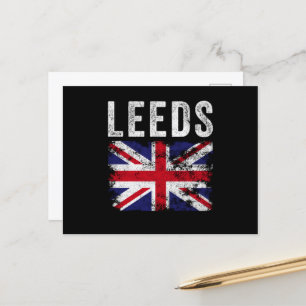 Leeds UK-Flagge England Souvenir Postkarte