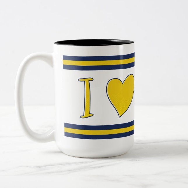 Leeds United , I Liebe Koch 15oz Tasse - Leeds fan (Links)