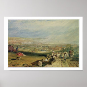 Leeds (w/c auf Holzpapier) Poster