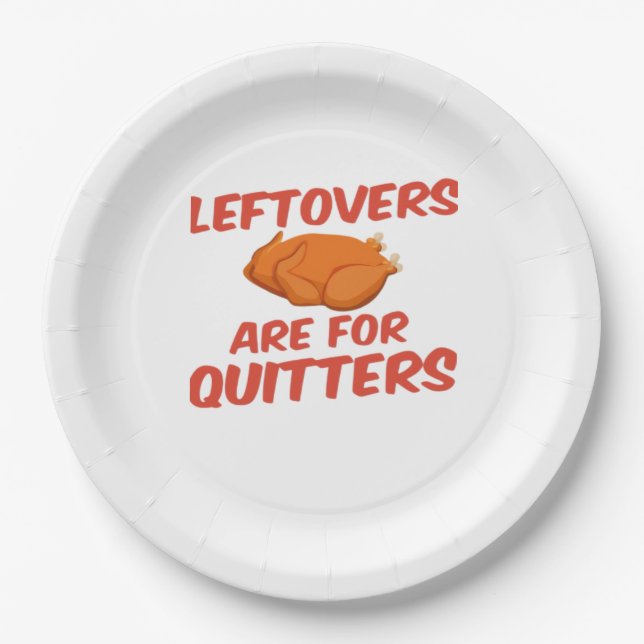 Leeftovers sind für Quitters Classic Creative Läss Pappteller (Vorderseite)