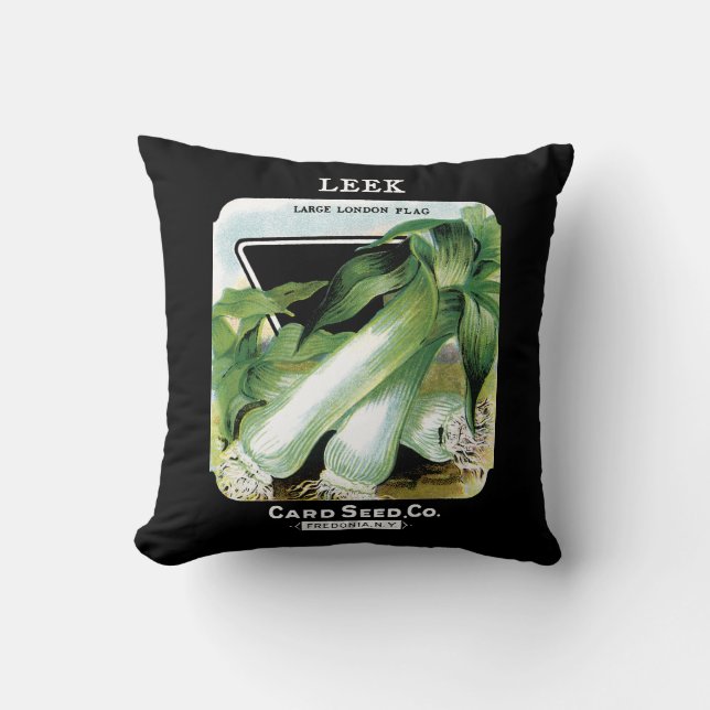 Leek-Seed-Packungs-Etikett Kissen (Vorderseite)