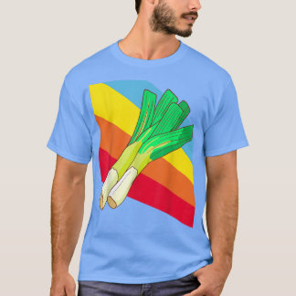 Leek Vegetables Lebensmittel Vegan Vegetarischer T T-Shirt