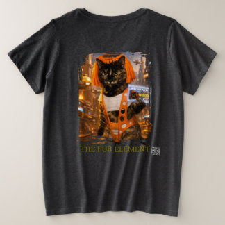 Leeloo MeowyPass Futuristisches Katzen-T-Shirt Große Größe T-Shirt