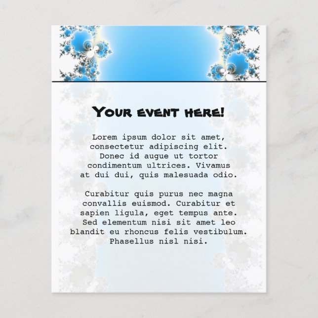 Leenece - Blaues Fraktal Flyer (Vorne)