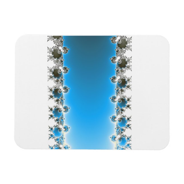 Leenece - Blaues Fraktal Magnet (Horizontal)