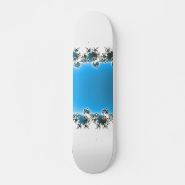 Leenece - Blaues Fraktal Skateboard (Vorne)