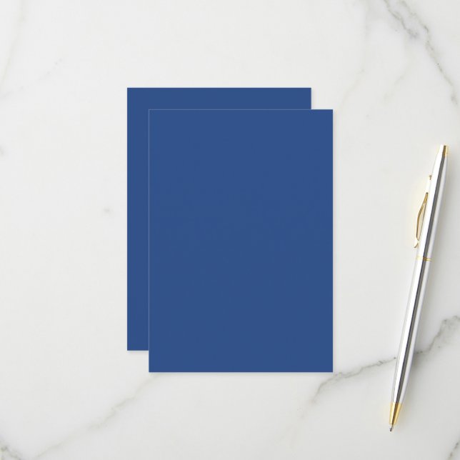 Leer Erstellen Sie Ihr eigenes - Tiefblau RSVP Karte (Vorderseite/Rückseite Beispiel)