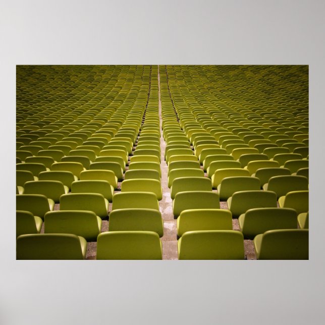 Leer gelber Stuhlplatz Poster (Vorne)