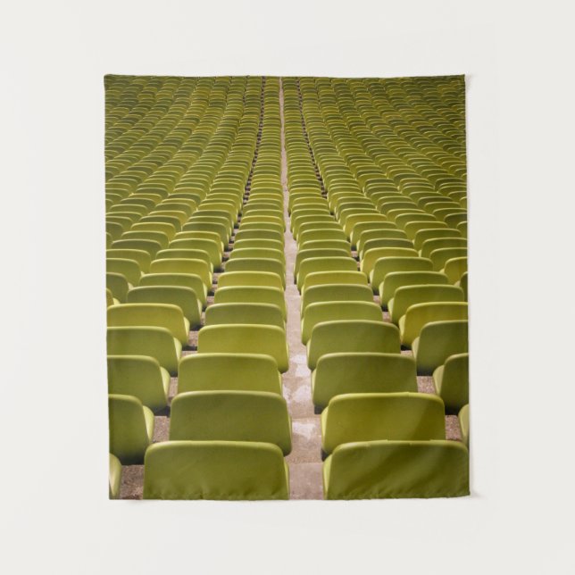 Leer gelber Stuhlplatz Wandteppich (Vorderseite)