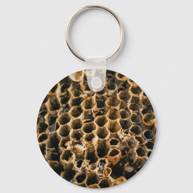 Leer Nest Button Schlüsselanhänger (Vorderseite)