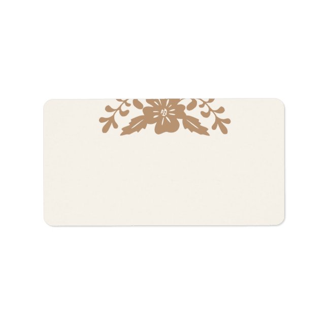 Leer | Vintage Bibliothek Adressaufkleber (Vorne)