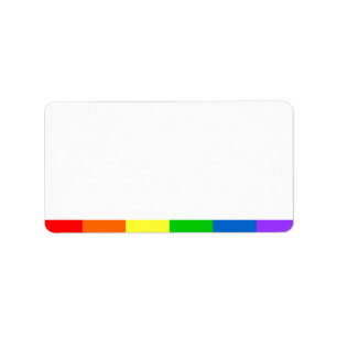 Leeradresse des LGBT Regenbogen-Flaggen-Streifen-  Adressaufkleber