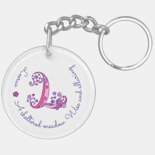 Leerae Monogramm L Name und Schlüsselanhänger