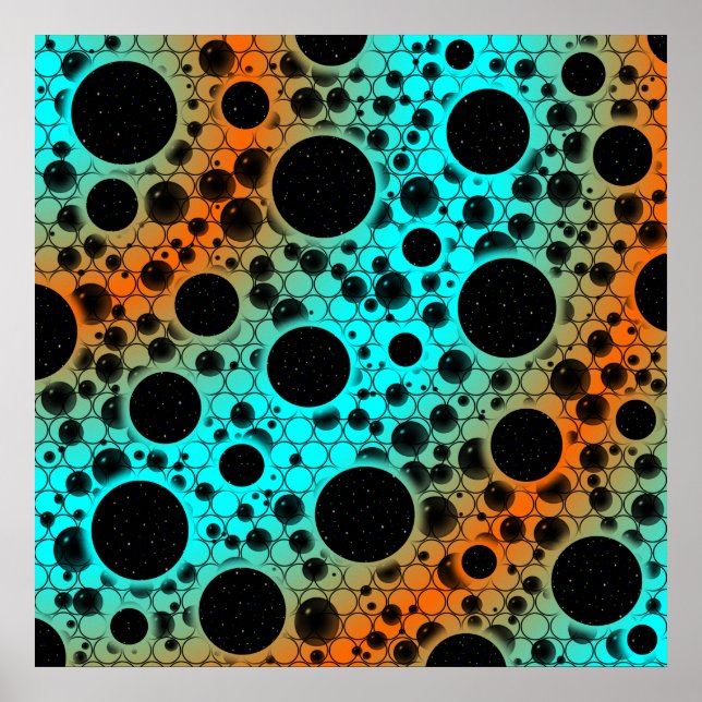 Leerblasen - Cyan/Orange Poster (Vorne)