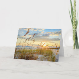 Leere 5 x 7 Kartenmeerkatze am Strand Dankeskarte