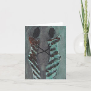 Leere afrikanische Kunst-Anmerkungs-Karte Karte